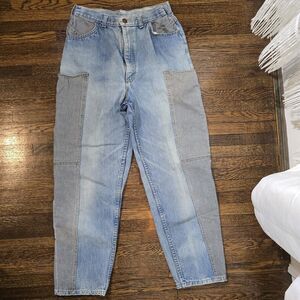 Vintage 80s Tapered Mom Jeans Womens 26" Light Wash USA Carpenter 90s Faded VTG